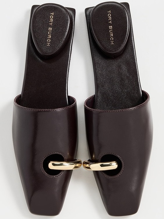 Tory Burch Shoes - Tory Burch Pierced Mule — Size 10 (Plum)